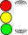 Traffic signals vibration yes icon: Traffic signs with vibrating butto